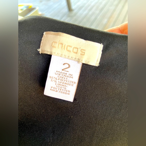 Chico’s Dress Size 2 Black and White - Picture 2 of 5
